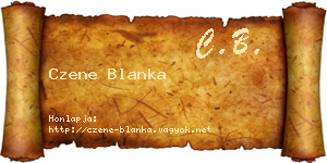 Czene Blanka névjegykártya
